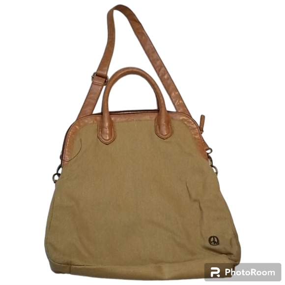 Lsenboye Handbags - Lsenboye bag large two tone canvas crossbody purse Y2K